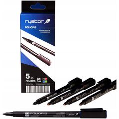 Μόνιμοι μαρκαδόροι Rystor Foliopisy Rystor FM-10 1.0mm 4 χρώματα (5)