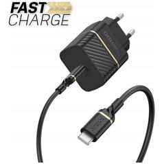 Φορτιστής τοίχου ΕΕ 20W 1X USB-C/20W USB-PD USB C-C καλώδιο 1M μαύρο