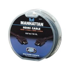 Manhattan Θωρακισμένο καλώδιο HDMI 3m Manhattan MNH-391528 έως 12 άτοκες Δόσεις