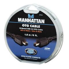 Manhattan Manhattan καλώδιο Mini-USB B OTG M/M 1.8m 391146 έως 12 άτοκες Δόσεις