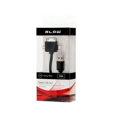 BLOW Καλώδιο USB A - iPhone 8 / iPhone 4 / microUSB 1m DM-66-060 έως 12 άτοκες Δόσεις