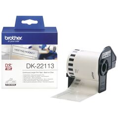 Brother DK-22113 Continuous Film Label Roll – Black on Clear, 62mm (DK22113) (BRODK22113) έως 12 άτοκες Δόσεις