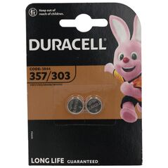 Duracell 303/357 Μπαταρία Silver Oxide SR44 1.5V 2τμχ (DSR44W)(DURDSR44W) έως 12 άτοκες Δόσεις