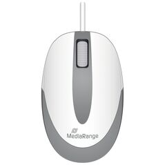 MediaRange Optical Mouse Corded 3-Button Compact-sized (White/Grey, Wired) (MROS214) έως 12 άτοκες Δόσεις