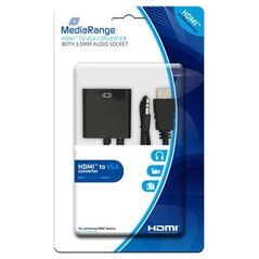 Καλώδιο MediaRange HDMI/VGA Converter with 3.5mm. audio socket Black (MRCS167) έως 12 άτοκες Δόσεις