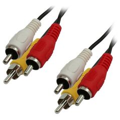Καλώδιο MediaRange Audio/Video 3x RCA plug (phono)/3x RCA plug (phono) 3.0M Black (MRCS123) έως 12 άτοκες Δόσεις