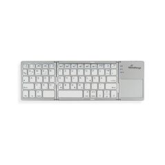 MediaRange Foldable and Rechargeable Bluetooth keyboard 64 keys with touchpad Silver (MROS133-GR) έως 12 άτοκες Δόσεις