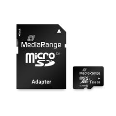 MediaRange microSDXC memory card, UHS-1 | Class 10, with SD adapter, 256GB (MR946) έως 12 άτοκες Δόσεις