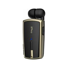 Ακουστικό Bluetooth iPro RH120 Retractable Μαύρο-Χρυσο (RH120BGO) (IPRORH120BGO) έως 12 άτοκες Δόσεις