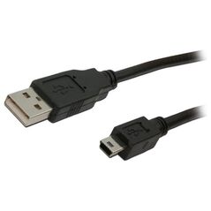 Καλώδιο MediaRange USB 2.0 AM/Mini-BM (Mini-USB) 1.5M Black (MRCS113) έως 12 άτοκες Δόσεις