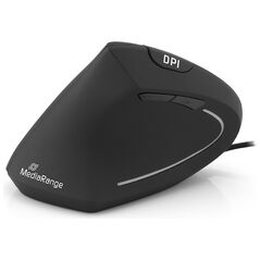 MediaRange Corded ergonomic 6-button optical mouse for left-handers (Black, Wired) (MROS231) έως 12 άτοκες Δόσεις