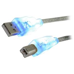 Καλώδιο MediaRange USB 2.0 AM/BM 1.8M with Blue LEDs (MRCS109) έως 12 άτοκες Δόσεις