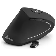 MediaRange Ergonomic 6-button wireless optical mouse for left-handers (Black, Wireless) (MROS233) έως 12 άτοκες Δόσεις