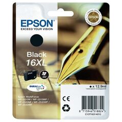 Epson Μελάνι Inkjet No.16 XL Black (C13T16314012) (EPST163140) έως 12 άτοκες Δόσεις