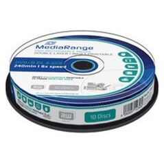 MediaRange DVD+R Dual Layer 240' 8.5GB 8x Inkjet fullsurface printable Cake Box x 10 (MR468) έως 12 άτοκες Δόσεις