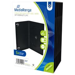 MediaRange DVD Case  for 1 Disc 14mm Black  (5 Pack) (MRBOX30) έως 12 άτοκες Δόσεις