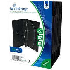 MediaRange DVD Case for 6 discs 22mm Black Pack 5 (MRBOX35-6) έως 12 άτοκες Δόσεις