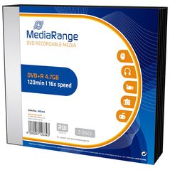 MediaRange DVD+R 120' 4.7GB 16x Slim Case x 5 (MR419) έως 12 άτοκες Δόσεις