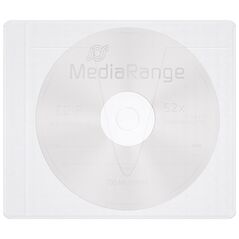 MediaRange Adhesive-backed fleece Sleeves for 1 disc White/semi-clear, Pack 50  (MRBOX69-50) έως 12 άτοκες Δόσεις