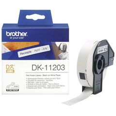 Brother DK-11203 Label Roll – Black on White, 17mm x 87mm (DK11203) (BRODK11203) έως 12 άτοκες Δόσεις