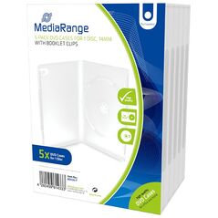 MediaRange DVD Case  for 1 Disc 14mm Transparent (5 Pack) (MRBOX30-T) έως 12 άτοκες Δόσεις
