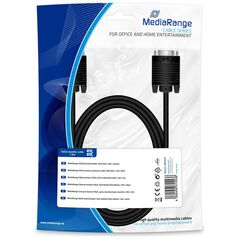 Καλώδιο MediaRange SVGA monitor connection cable, VGA/VGA, 1.8m., Black (MRCS105) έως 12 άτοκες Δόσεις