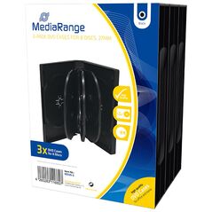 MediaRange DVD Case for 8 discs 27mm Black Pack 3 (MRBOX35-8) έως 12 άτοκες Δόσεις