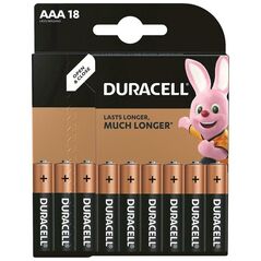 Duracell Αλκαλικές Μπαταρίες AAA 1.5V 18τμχ (DCAAALR03)(DURDCAAALR03) έως 12 άτοκες Δόσεις