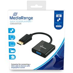 Καλώδιο MediaRange SVGA to DisplayPort converter, VGA socket/DP plug, 15cm, black (MRCS173) έως 12 άτοκες Δόσεις