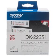 Brother P-touch Label Red / Black on White15.2m x 62mm (DK22251) (BRODK22251) έως 12 άτοκες Δόσεις