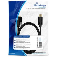 Καλώδιο MediaRange DisplayPort to DVI connection, gold-plated contacts, DP plug /DVI-D plug (24+1 Pin), 2.0m, black (MRCS199) έως 12 άτοκες Δόσεις