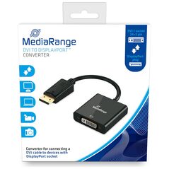Καλώδιο MediaRange DVI to DisplayPort converter, gold-plated, DVI-I socket (24+5 Pin)/DP plug, 15cm, black (MRCS174) έως 12 άτοκες Δόσεις