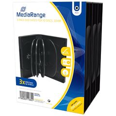 MediaRange DVD Case for 10 discs 33mm Black Pack 3 (MRBOX35-10) έως 12 άτοκες Δόσεις