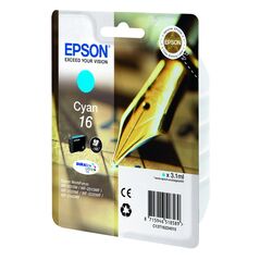 Epson Μελάνι Inkjet No.16 Cyan (C13T16224012) (EPST162240) έως 12 άτοκες Δόσεις
