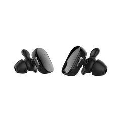Baseus W02 Earphone Bluetooth W02 Truly Wireless headset Μαύρο (NGW02-01) (BASNGW02-01) έως 12 άτοκες Δόσεις