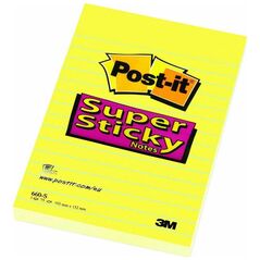 Αυτοκόλλητα Χαρτάκια 3M Post-it Lined 102 x 152 mm (Κίτρινα Ριγέ) (90 Φύλλα) (660-S) (MMM660-S) έως 12 άτοκες Δόσεις