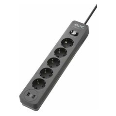APC Essential SurgeArrest 5 Outlet + USB-A Black 230V (PME5U2B-GR) (APCPME5U2B-GR) έως 12 άτοκες Δόσεις