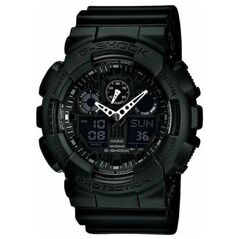 Casio Ρολόι G-Shock Καουτσούκ Λουράκι Μαύρο (GA-100-1A1ER) (CASGA1001A1ER) έως 12 άτοκες Δόσεις