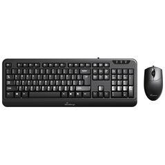 MediaRange Corded Keyboard & 3-button mouse set, Wired (Black) (MROS108-GR) έως 12 άτοκες Δόσεις