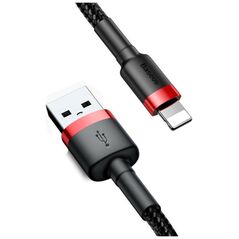 Baseus Lightning Cafule Cable 2A, 3m Red/Black (CALKLF-R91) (BASCALKLF-R91) έως 12 άτοκες Δόσεις