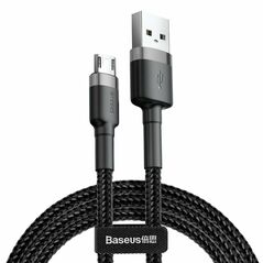 Baseus - Cafule Cable USB For Micro 2A 3M, CAMKLF-HG1 - Gray Black 6953156296374 έως 12 άτοκες Δόσεις