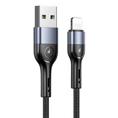 USAMS Cablu de Date USB la Lighting 2A, 1m - USAMS U55 (US-SJ448) - Black 6958444912509 έως 12 άτοκες Δόσεις