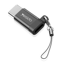 Yesido Adaptor OTG Micro-USB la Type-C 480Mbps - Yesido (GS04) - Black 6971050262530 έως 12 άτοκες Δόσεις