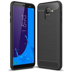 Techsuit Husa pentru Samsung Galaxy J6 2018 - Techsuit Carbon Silicone - Black 5949419042599 έως 12 άτοκες Δόσεις