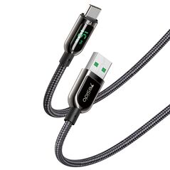 Yesido Cablu de Date USB la Type-C, 66W, 5A, Display Digital, 1.2m - Yesido (CA-85) - Black 6971050265326 έως 12 άτοκες Δόσεις