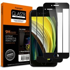 Spigen Folie pentru iPhone 7 / 8 / SE 2020 / SE 2022 (set 2) - Spigen Glas.TR Slim - Black 8809710753181 έως 12 άτοκες Δόσεις