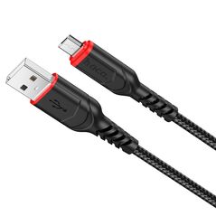 Hoco Cablu de Date USB-A la Micro-USB 12W, 2.4A, 1m - Hoco Victory (X59) - Black 6931474744890 έως 12 άτοκες Δόσεις