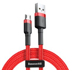 Baseus Cablu de Date USB la Micro-USB, 1.5A, 2m - Baseus Cafule (CAMKLF-C09) - Red 6953156280359 έως 12 άτοκες Δόσεις