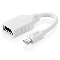 Ugreen Convertor Mini DisplayPort la DisplayPort 4k@2k, 15cm - Ugreen (10445) - White 6957303814459 έως 12 άτοκες Δόσεις