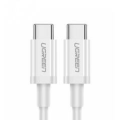 Ugreen Cablu de Date USB-C la Type-C PD60W, 3A, 2m - Ugreen (60520) - White 6957303865208 έως 12 άτοκες Δόσεις